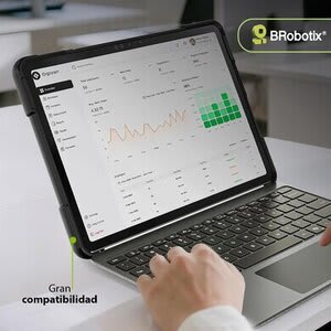 Brobotix Funda De Uso Rudo Para Tableta Microsoft® Surface® Pro 12 De 12". Incluye: Correa De Hombro Desmontable, Correa De Mano Ajustable Y Giratoria, Soporte Para Escritorio, Soporte Para Lápiz óptico, Con Ranura Incorporada Para Colocar El Teclado De La Tableta. Material: Pc Y Tpu, Protector Para Tableta, Rugged Case With Hand Strap 360°, Color Negro,surface Pro12, Funda Para Microsoft Surface Pro12 , Carcasa Para Tablet Pro 12, Protector Para Tableta Microsoft Surface Pro 12, Carcasa Para Surface Pro 12. - Image 4