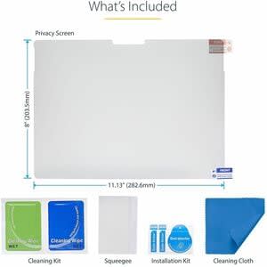 Startech.com Plástico Anti Reflejos Protector Privacidad De Pantalla Para Microsoft, Surface Pro 9, Surface Pro X - Negro - 1 - Para 33cm (13") Lcd Tableta - Reducción E Luz Azul - Resistencia A Arañazos, Resistente A Las Huellas De Dedos, Resistente A Los Reflejos - Image 3