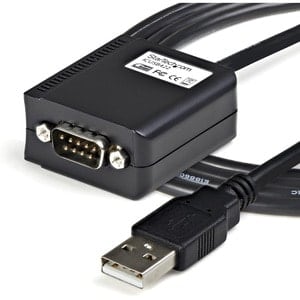 Startech.com Cable 1.8m Usb A Puerto Serial Rs422 Y 485 Db9 Con Retención Puerto Com - Negro