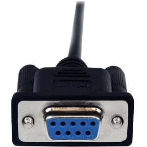 StarTech.com Startech.com Cable 1m Módem Nulo Null Serial Db9 Hembra A Macho - Negro - Cable For Módem, Pc - Apantallado - 28 Awg - Negro