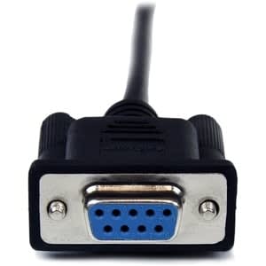 Startech.com Cable 1m Módem Nulo Null Serial Db9 Hembra A Macho - Negro - Cable For Módem, Pc - Apantallado - 28 Awg - Negro