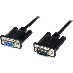 Startech.com Cable 1m Módem Nulo Null Serial Db9 Hembra A Macho - Negro - Cable For Módem, Pc - Apantallado - 28 Awg - Negro