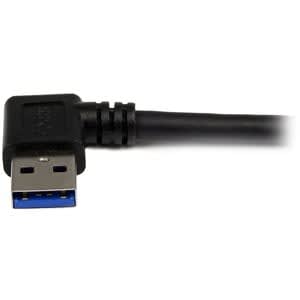 Startech.com Cable 1m Usb 3.0 (5gbps) Super Speed Usb B Macho A Usb A Macho Acodado En ángulo A La Derecha - Negro - Cable For Portátil, Dispositivo De Red, Impresora, Módem, Disco Duro, Pc, Servidor, Carcasa Para Unidad De Disco Duro, Base De Conexión, Lector De Tarjetas - 5gbit/S - Apantallado - 28 Awg - Negro - Image 3