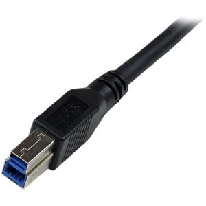 Startech.com Cable 1m Usb 3.0 (5gbps) Super Speed Usb B Macho A Usb A Macho Acodado En ángulo A La Derecha - Negro - Cable For Portátil, Dispositivo De Red, Impresora, Módem, Disco Duro, Pc, Servidor, Carcasa Para Unidad De Disco Duro, Base De Conexión, Lector De Tarjetas - 5gbit/S - Apantallado - 28 Awg - Negro - Image 4
