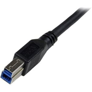 Startech.com Cable 1m Usb 3.0 (5gbps) Super Speed Usb B Macho A Usb A Macho Acodado En ángulo A La Derecha - Negro - Cable For Portátil, Dispositivo De Red, Impresora, Módem, Disco Duro, Pc, Servidor, Carcasa Para Unidad De Disco Duro, Base De Conexión, Lector De Tarjetas - 5gbit/S - Apantallado - 28 Awg - Negro - Image 5