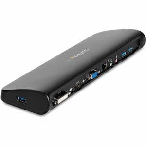 Startech.com Docking Station Usb 3.0 Usb-A De 2 Monitores - Hdmi/Dvi/Vga - Hub 3x Usb-A - Replicador - Win/Macos/Chromeos - 2 Pantallas Compatibles - Hd - 1920 X 1200, 1920 X 1080, 2048 X 1152 - 4 X Puertos Usb - 3 X Usb Type-A Ports - Usb Tipo-A - 1 X Rj-45 Ports - Red (rj-45) - Hdmi - Dvi - Vga - Línea Salida De Audio - Micrófono - Cableado - Gigabit Ethernet - Macos 14, Windows Xp Sp3, Windows Vista, Windows 7, Windows 8, Windows 8.1, Windows 10, Windows 11, Mac Os X 10.6 Snow Leo