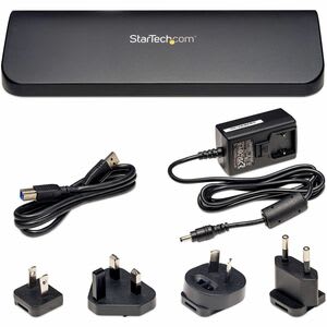 Startech.com Docking Station Usb 3.0 Usb-A De 2 Monitores - Hdmi/Dvi/Vga - Hub 3x Usb-A - Replicador - Win/Macos/Chromeos - 2 Pantallas Compatibles - Hd - 1920 X 1200, 1920 X 1080, 2048 X 1152 - 4 X Puertos Usb - 3 X Usb Type-A Ports - Usb Tipo-A - 1 X Rj-45 Ports - Red (rj-45) - Hdmi - Dvi - Vga - Línea Salida De Audio - Micrófono - Cableado - Gigabit Ethernet - Macos 14, Windows Xp Sp3, Windows Vista, Windows 7, Windows 8, Windows 8.1, Windows 10, Windows 11, Mac Os X 10.6 Snow Leo