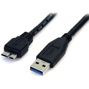 Startech.com Cable 50cm Usb 3.0 (5gbps) Super Speed Ss Micro Usb B Macho A Usb A Macho Adaptador - Cable For Portátil, Disco Duro Portátil, Lector De Tarjetas, Pc - 5gbit/S - Apantallado - Níquel Conector Chapado - 28 Awg - Negro