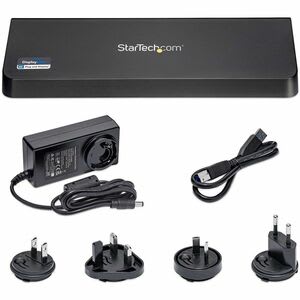 StarTech.com Startech.com Docking Station Usb 3.0 Para 2 Monitores Hdmi Y Displayport 4k - Usb 3.0 A 4x Usb-A, Ethernet, Hdmi Y Dp - Replicador De Puertos - 2 Pantallas Compatibles - 3840 X 2160, 2560 X 1440, 2048 X 1152 - 4 X Puertos Usb - 4 X Usb 3.0 - Usb Tipo-A - Red (rj-45) - Hdmi - Displayport - Micrófono - Cableado - Gigabit Ethernet - Macos 14, Windows 7, Windows 8, Windows 8.1, Windows 10, Windows 11, Mac Os X Server 10.8 Mountain Lion, Mac Os X 10.12 Sierra, Mac Os X 10.14 Mojave, Mac Os X 10.