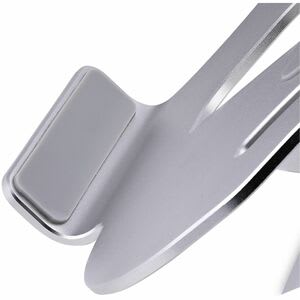 Startech.com Soporte Riser Ergonómico De Computadora Para Escritorio - Base Soporte Ergonómico Para Laptop De Altura Ajustable - Elevador - 9.98kg Capacidad De Carga - 11.9cm Altura X 22.6cm Ancho - Anodizado Plateado - Aluminio - Plata - 1