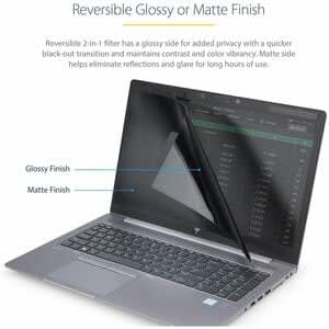 Filtro De Privacidad Para Laptop De 15.6" - Protector Filtro De Seguridad Para Pantalla De Laptop - Reduce Luz Azul 16:9 - Para 39.6cm (15.6") Pantalla Panorámica Lcd Portátil - 16:9 - Resistente Al Polvo, Resistencia A Arañazos, Resistente A Las Huellas De Dedos - Image 3