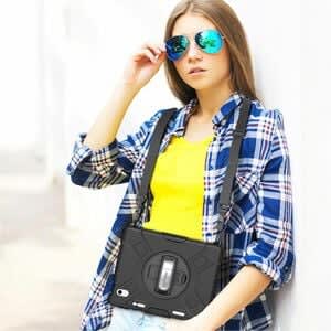 Manhattan Funda Protectora De Uso Rudo Para Ipad® De 10.9" (10ª Gen) - Amortiguador, Resistente A Golpes, Resistente A Caídas, Resistente A Impactos, Protector De Pantalla Resistente A Los Arañazos - Policarbonato, Silicona, Poliuretano Body - Correa De Mano, Correa De Hombro - 24.9mm Altura X 217.9mm Ancho X 273.6mm Profundidad - Al Por Menor