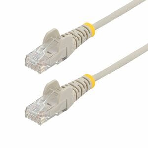 StarTech.com Startech.com Cable Ethernet Cat6 Delgado De 15m Gris - Utp - Cobre Puro - 28awg - Rj45 - Snagless - Lszh - Probado Con Fluke - Cable For Dispositivo De Red, Bastidor, Panel De Conexión, Conmutador Poe, Cámara Ip - 1gbit/S - Cable De Conexión - Unshielded Twisted Pair (utp) - Oro Conector Chapado - Oro Contacto Chapado - Lszh - 28 Awg - Gris