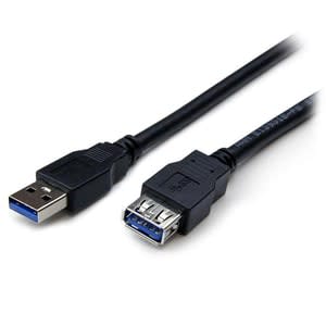 Startech.com Cable 1.8m Extensión Alargador Usb 3.0 (5gbps) Superspeed - Macho A Hembra Usb A - Extensor - Negro - 5gbit/S - Cable De Extensión - Apantallado - Níquel Conector Chapado - 28 Awg - Negro