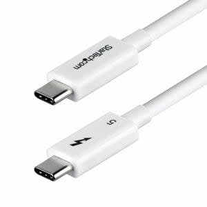 Startech.com Cable Thunderbolt 5 Certificado De 80cm - 80gbps/120gbps - 8k60hz - Pd 240w - Cable Thunderbolt Certificado - Blanco - Cable For Portátil, Macbook Pro, Monitor, Gpu Externa, Pantalla - 120gbit/S - Admite Hasta7680 X 4320 - Apantallado - Níquel Conector Chapado - Sin Halógeno - Blanco