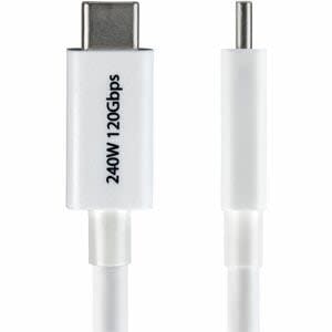 Startech.com Cable Thunderbolt 5 Certificado De 80cm - 80gbps/120gbps - 8k60hz - Pd 240w - Cable Thunderbolt Certificado - Blanco - Cable For Portátil, Macbook Pro, Monitor, Gpu Externa, Pantalla - 120gbit/S - Admite Hasta7680 X 4320 - Apantallado - Níquel Conector Chapado - Sin Halógeno - Blanco
