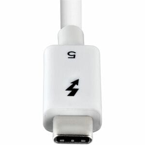 Startech.com Cable Thunderbolt 5 Certificado De 80cm - 80gbps/120gbps - 8k60hz - Pd 240w - Cable Thunderbolt Certificado - Blanco - Cable For Portátil, Macbook Pro, Monitor, Gpu Externa, Pantalla - 120gbit/S - Admite Hasta7680 X 4320 - Apantallado - Níquel Conector Chapado - Sin Halógeno - Blanco