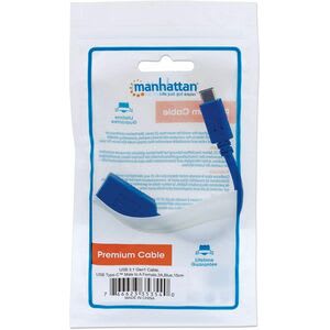 Manhattan Manhattan Cable Usb-C V3.1, C-Ah 15cm - 5gbit/S - Apantallado - Níquel Contacto Chapado - 30 Awg - Azul
