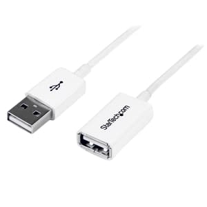 Startech.com Cable De 1m De Extensión Alargador Usb 2.0 - Macho A Hembra Usb A - Extensor - Blanco - Cable For Dispositivo Periférico - 480mbit/S - Cable De Extensión - Apantallado - 24/28 Awg - Blanco