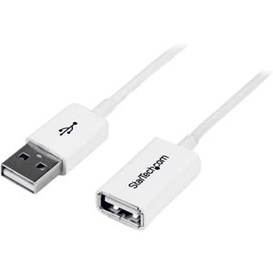 Startech.com Cable De 3m De Extensión Alargador Usb 2.0 - Macho A Hembra Usb A - Extensor - Blanco - Cable For Dispositivo Periférico - 480mbit/S - Cable De Extensión - Apantallado - 24/28 Awg - Blanco