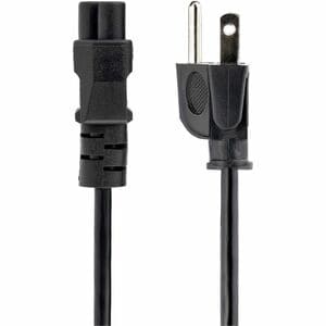 Startech.com Cable De 1.8m (6 Pies) De Alimentación Para Laptop, Cable De Corriente Nema 1-15p A C5 (mickey Mouse) Negro 10a 125v 18awg - Para Monitor, Portátil, Impresora, Escáner - Nema 5-15p / Iec 60320 C5 - 125 V Ac / 10a - Negro - 1 Solamente