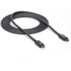 StarTech.com Startech.com Cable Thunderbolt 3 Pasivo 2m - 20gbps - Pd 100w - 4k - Certificado - Compatible Usb4 / Modo Alt Dp - Thunderbolt 4 - Usb-C - Cable For Base De Conexión, Disco Duro Portátil, Monitor, Macbook, Chromebook, Portátil, Smartphone, Computador - 20gbit/S - Apantallado - Níquel Conector Chapado - Negro