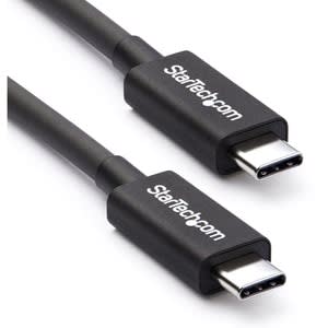 Startech.com Cable Thunderbolt 3 Pasivo 2m - 20gbps - Pd 100w - 4k - Certificado - Compatible Usb4 / Modo Alt Dp - Thunderbolt 4 - Usb-C - Cable For Base De Conexión, Disco Duro Portátil, Monitor, Macbook, Chromebook, Portátil, Smartphone, Computador - 20gbit/S - Apantallado - Níquel Conector Chapado - Negro