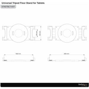 Startech.com Trípode Ajustable De Piso Para Tablets - Soporte Portátil Con Maletín De Transporte - Hasta 27.9cm (11") Para Pantalla Plana - 1kg Capacidad De Carga - 157.5cm Altura X 61cm Ancho - Soporte Para Piso, Pórtatil, De Escritorio - Acero - 1 Solamente - Image 2