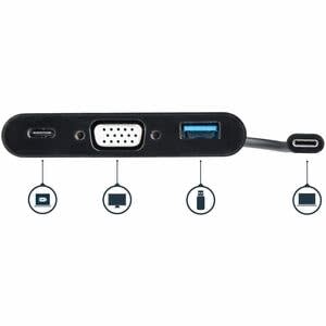 Startech.com Adaptador Multifunción De Viajes Usb-C A Vga Con Entrega De Potencia (power Delivery) Y Puerto Usb-A - Mini Docking Station - 3 X Puertos Usb - 3 X Usb 3.0 - Usb Tipo-C - Vga - Thunderbolt - Cableado