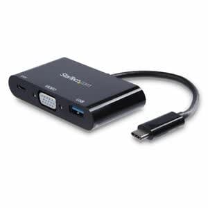 Startech.com Adaptador Multifunción De Viajes Usb-C A Vga Con Entrega De Potencia (power Delivery) Y Puerto Usb-A - Mini Docking Station - 3 X Puertos Usb - 3 X Usb 3.0 - Usb Tipo-C - Vga - Thunderbolt - Cableado