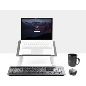 Startech.com Soporte Ajustable Para Laptop Con 3 Niveles De Altura - En Acero Y Aluminio Para Servicio Pesado - Con Inclinación - Hasta 43.2cm (17") Para Pantalla Plana - 10kg Capacidad De Carga - 23.6cm Altura X 35.8cm Ancho - De Escritorio, Sobremesa - Acero, Aluminio - Negro, Plata - 1 Solamente - Image 2