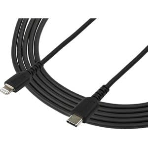 StarTech.com Startech.com Cable Resistente Usb-C A Lightning De 2 M Negro - Cable De Sincronización Y Carga Para Iphone/Ipad, Certificado Mfi De Apple - Cable For Ipad, Iphone, Ipad Air, Ipad Mini, Cargador, Adaptador De Alimentación - 480mbit/S - Mfi - Apantallado - Níquel Conector Chapado - 22/32 Awg - Negro