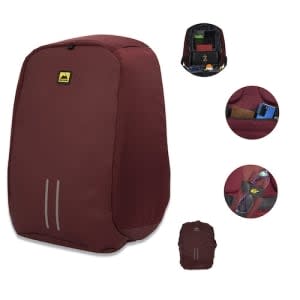 Mochila Backpack Skypeak Antirrobo/Para Laptop De 15.6"/Con Funda Repelente Al Agua Y Puerto Usb De Carga/Color Rojo - Image 5
