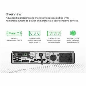 Ups De Línea Interactiva Apc Smart-Ups Smx3000rmlv2unc - 2.88kva/2.70kw - 2u Montable En Bastidor - 3hora(s) Recarga - 6minuto(s) Stand-By - 120 V Ac Entrada - 120 V Ac Salida - 1 X Nema L5-30r, 3 Nema 5-15r, 3 X Nema 5-20r Receptacle(s) - Onda Sinusoidal - Puerto Serial - Usb - 7 X Battery/Surge Outlet - Snmp Gestionable