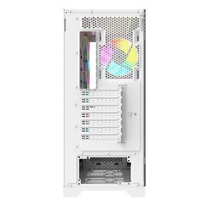 Gabinete Gamer Xzeal Eatx Full Tower Panel Der.front. Cristal Templado 1xusb2.0 + 1xusb3.0 + 1xusb Tipo C + 3.5 Mm + 4 Ventiladores Argb Blanco