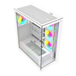 Gabinete Gamer Xzeal Eatx Full Tower Panel Der.front. Cristal Templado 1xusb2.0 + 1xusb3.0 + 1xusb Tipo C + 3.5 Mm + 4 Ventiladores Argb Blanco - Image 4