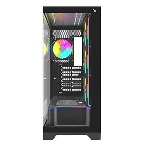 Gabinete Gamer Xzeal Eatx Full Tower Panel Der.front. Cristal Templado 1xusb2.0 + 1xusb3.0 + 1x Usb Tipo C + 3.5 Mm + 4 Ventiladores Argb Negro - Image 4