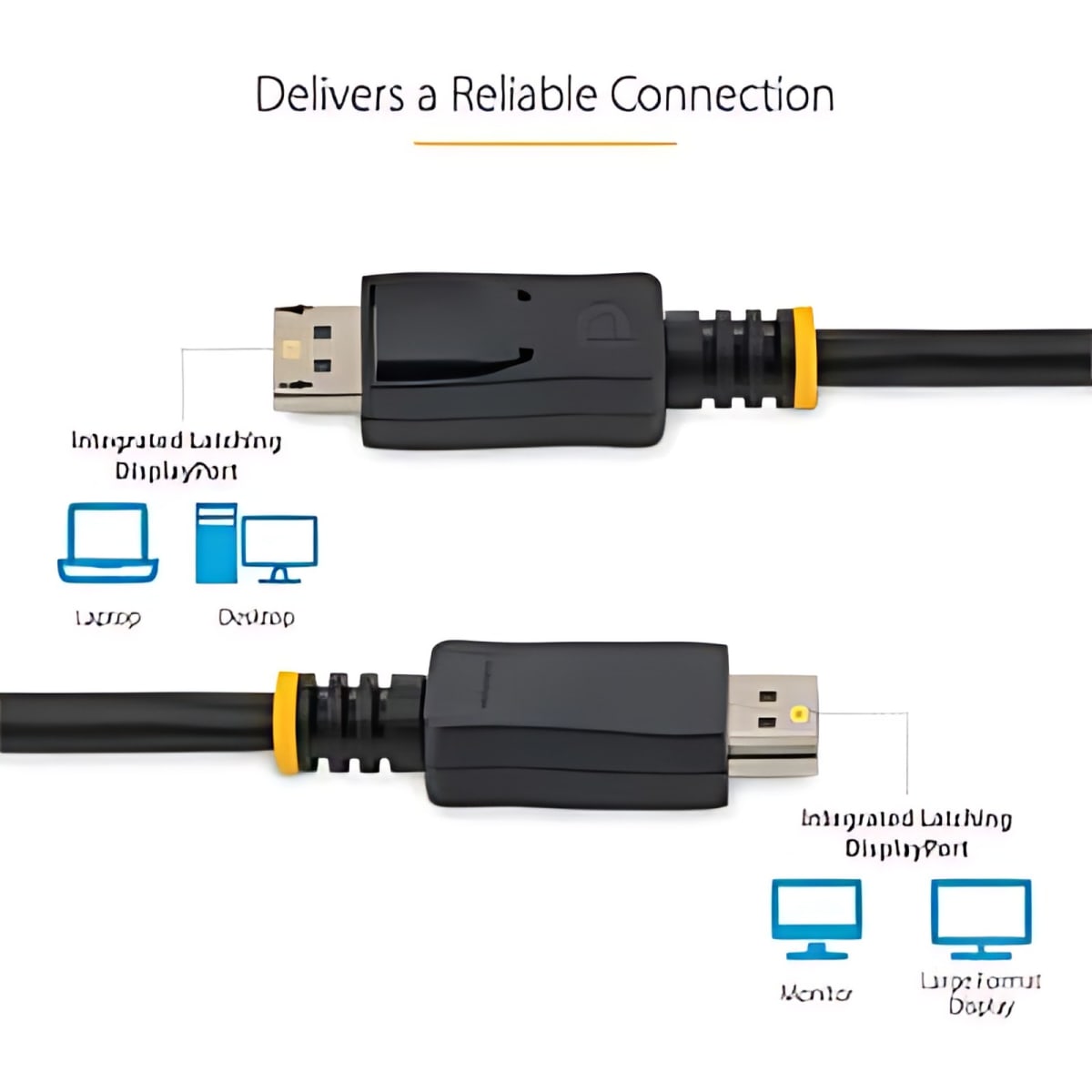 StarTech.com Cable De 1m Displayport 1.2 - Cable Displayport 4k X 2k Ultra Hd Certificado Por Vesa - Cable Dp A Dp Para Monitor - Con Conectores Dp Con Pestillo