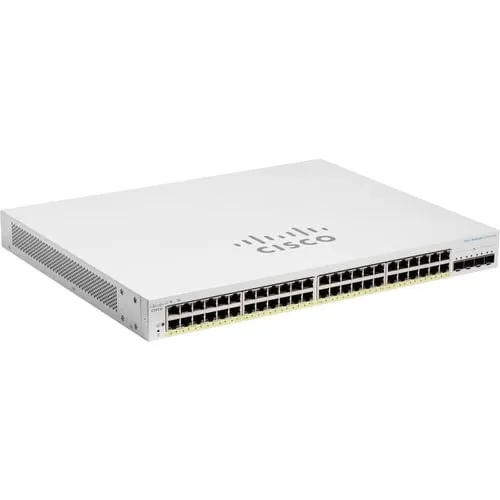 Cisco Switch Cbs220 Administrable Smart Capa 2, 48 Puertos Gigabit Ethernet, Poe+ Con 382w Totales, 4 Puertos Sfp (4x1g), El Smartnet Se Adquiere Por Separado