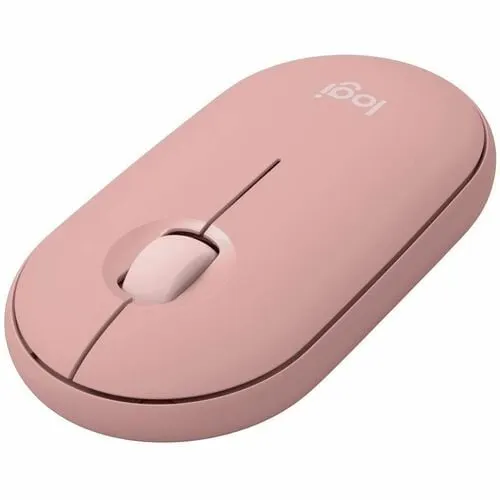 Mouse Logitech Pebble M350s - Bluetooth - Usb - óptico - 3 Botón(es) - Rosa - Inalámbrico - 10m - 4000 Dpi - Rueda De Desplazamiento - Simétrico - 1 X Aa Battery Supported