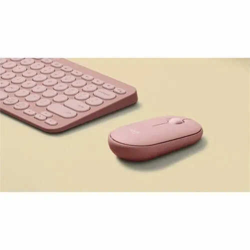 Mouse Logitech Pebble M350s - Bluetooth - Usb - óptico - 3 Botón(es) - Rosa - Inalámbrico - 10m - 4000 Dpi - Rueda De Desplazamiento - Simétrico - 1 X Aa Battery Supported