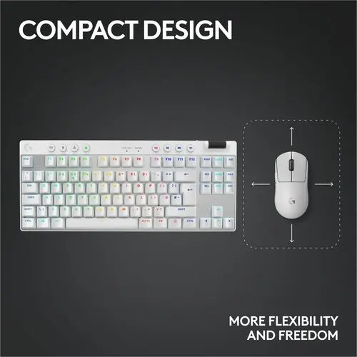 Logitech G Teclado Gaming - Inalámbrico Conectividad - Usb 2.0 Interfaz - Rgb Led - Blanco - Mecánico Llave De Contacto - Bluetooth - 10m - 2.40ghz - Pc
