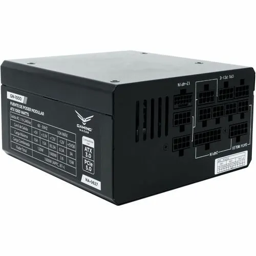 Fuente De Poder Naceb 0627, 1000w 80+ Gold Fm Pcie 5.0 Atx Negro