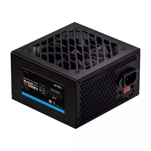 Fuente De Poder Acteck Atx Blazar Evo Ft500e / 500w / 1xatx 20+4 + 1xatx12v + 2xsata / 1xmolex / Advanced Negro