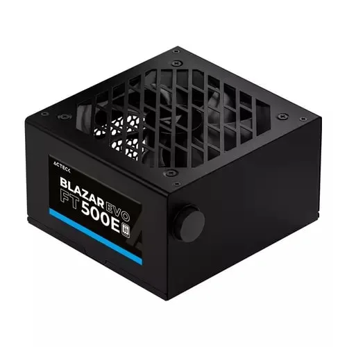 Fuente De Poder Acteck Atx Blazar Evo Ft500e / 500w / 1xatx 20+4 + 1xatx12v + 2xsata / 1xmolex / Advanced Negro