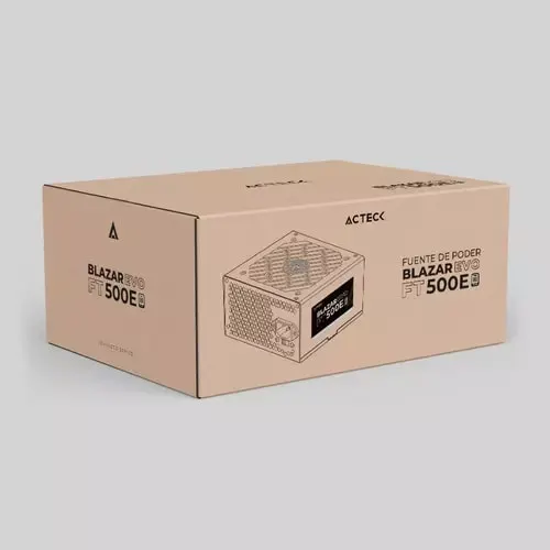 Fuente De Poder Acteck Atx Blazar Evo Ft500e / 500w / 1xatx 20+4 + 1xatx12v + 2xsata / 1xmolex / Advanced Negro
