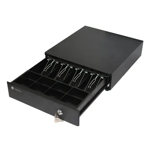 Cajon De Dinero Hostech Ht300 / 2 Llaves/Acero Laminado/Negro