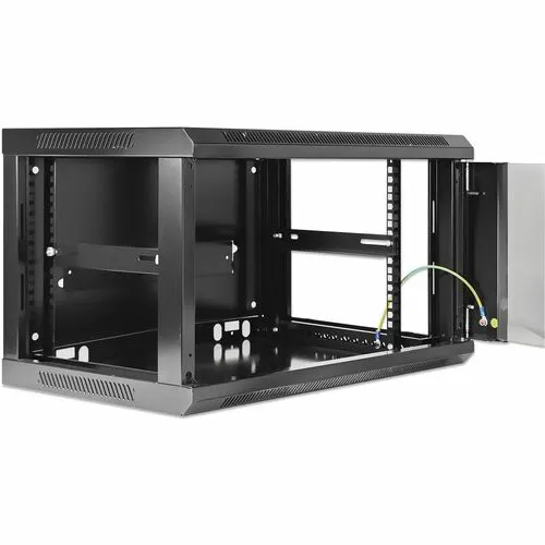 Intellinet 6u Montaje En Pared Gabinete Cerrado Armario De Bastidor Para Conmutador Lan, Panel De Conexión - 482.60mm Ancho Del Rack X 369mm Profundidad Del Rack - Negro Azabache - Vidrio Templado, Spcc, Acero Laminado En Frío, Metal Galvanizado, Acero - 60kg Capacidad De Peso Estático - 3año(s) Garantía - Image 5