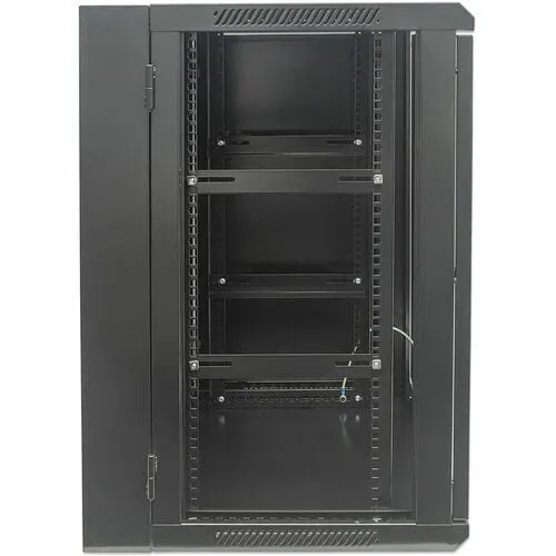 Intellinet 9u Montaje En Pared Gabinete Cerrado Armario De Bastidor Para Conmutador Lan, Panel De Conexión - 482.60mm Ancho Del Rack X 425mm Profundidad Del Rack - Negro - Acero Laminado En Frío, Vidrio Templado, Spcc, Metal Galvanizado - 30kg Capacidad Máxima De Peso - 30kg Capacidad De Peso Estático - 3año(s) Garantía - Image 3
