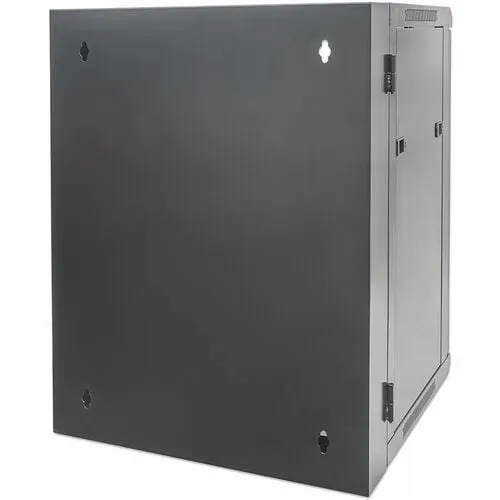 Intellinet 9u Montaje En Pared Gabinete Cerrado Armario De Bastidor Para Conmutador Lan, Panel De Conexión - 482.60mm Ancho Del Rack X 425mm Profundidad Del Rack - Negro - Acero Laminado En Frío, Vidrio Templado, Spcc, Metal Galvanizado - 30kg Capacidad Máxima De Peso - 30kg Capacidad De Peso Estático - 3año(s) Garantía - Image 4